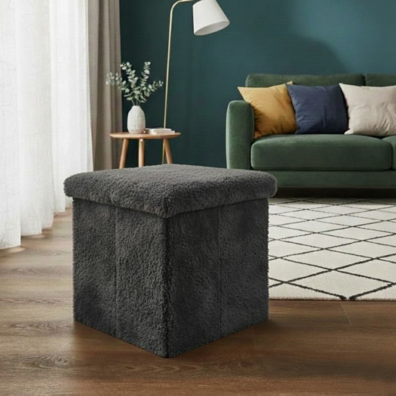 Teddy Soft Square Storage Box with Lid Elegant Organizer for Any Room