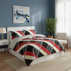 Modern Reversible Duvet Cover Stylish Geometric Pattern Bedding for Bedroom