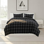 Box Dot Pattern Duvet Cover Set Soft Easy Care Contemporary Bedding