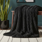 Cuddly Extra Fluffy Throw Ultra Soft Plush Blanket for Sofa Bed Home Decor