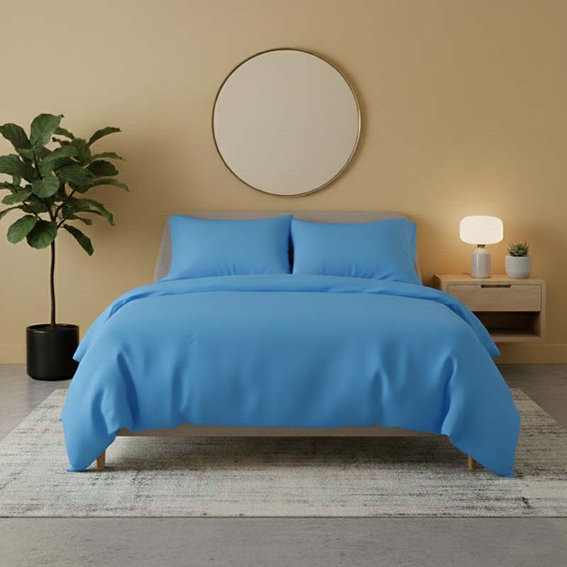 Flannelette Cotton Duvet Cover Set Soft Brushed Warm Bedding Set