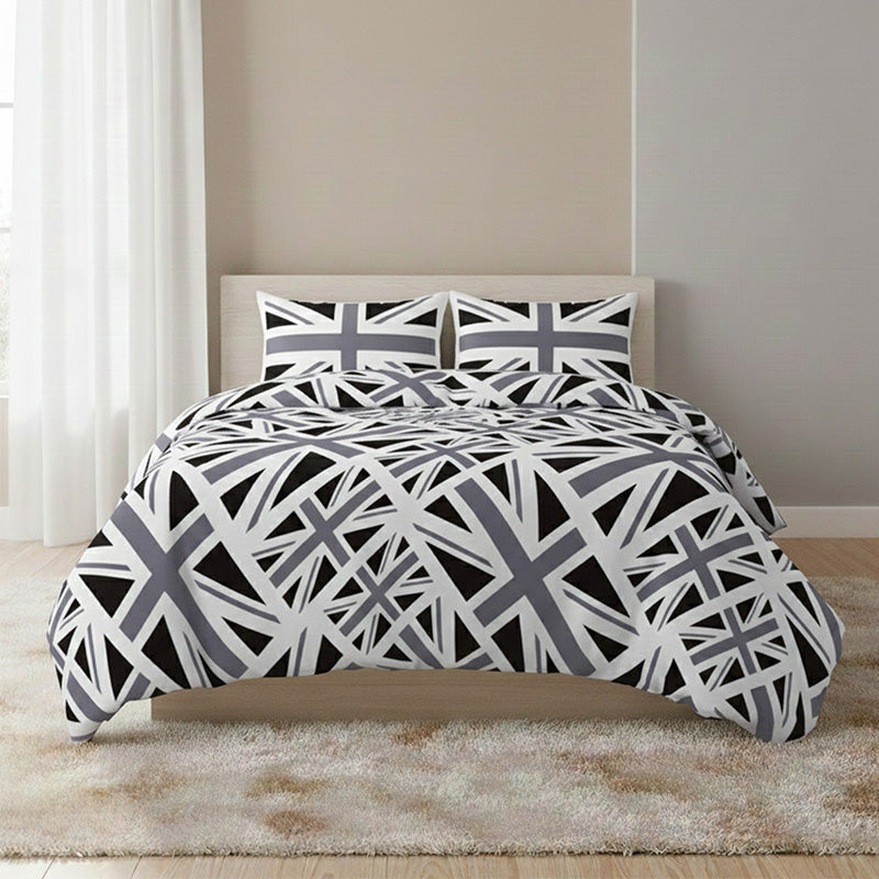 Union Jack Duvet Cover Set Trendy British Flag Bedding Bedroom Decor