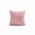 Square Teddy Design Cushion Cover Soft Plush Decorative Cushion Case
