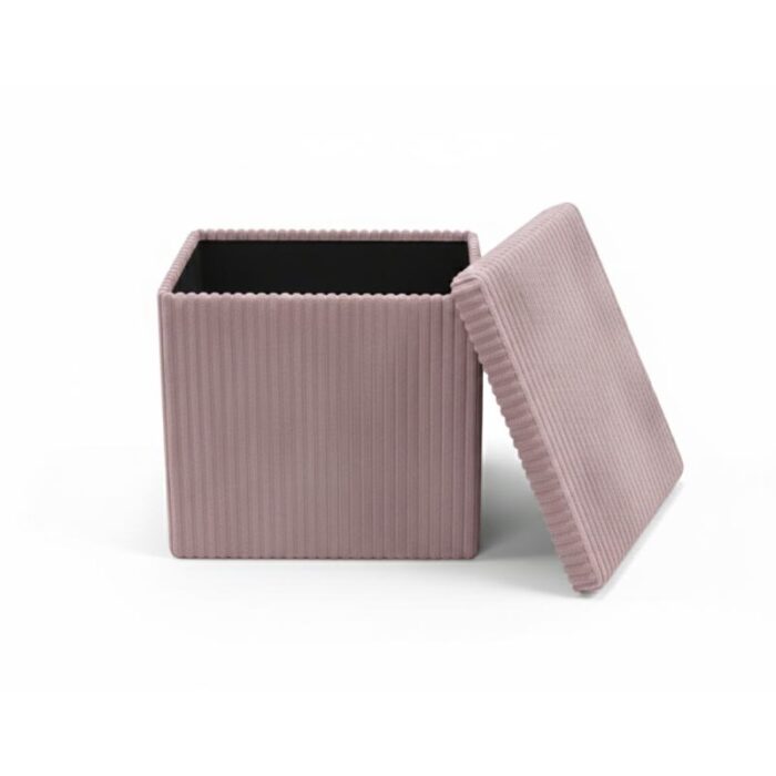 Corduroy Square Storage Box with Lid Elegant Organizer for Any Room