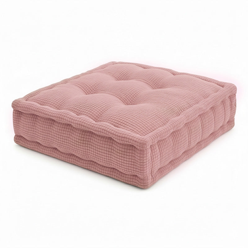 Teddy Fabric Square Booster Cushion Soft Seat Riser Pad for Dining Chair