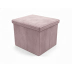 Corduroy Square Storage Box with Lid Elegant Organizer for Any Room