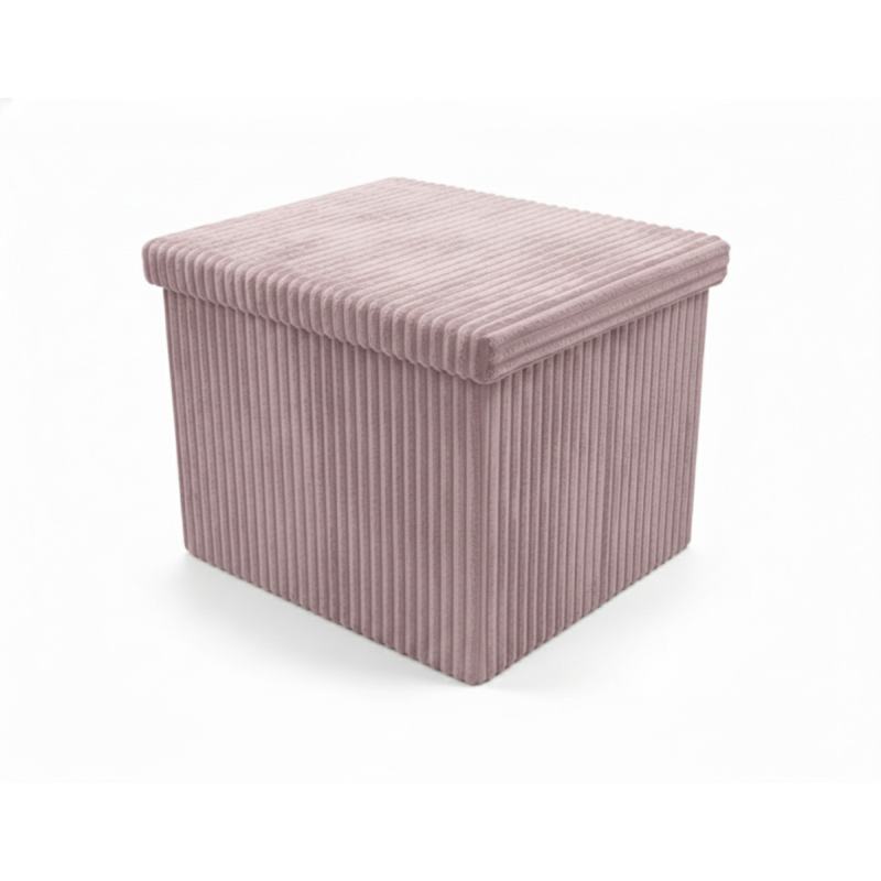Corduroy Square Storage Box with Lid Elegant Organizer for Any Room
