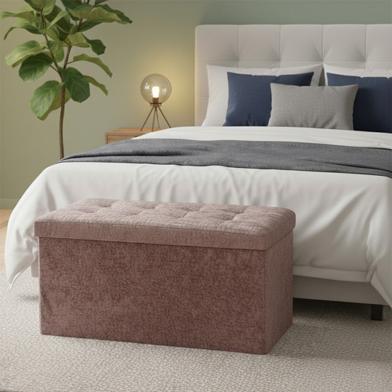 Crushed Velvet Rectangle Storage Box with Lid Elegant Organizer for Any Room