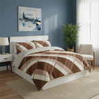 Modern Reversible Duvet Cover Stylish Geometric Pattern Bedding for Bedroom