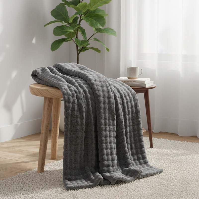 Rabbit Faux Fur Throw Blanket Ultra Soft Luxury Throw for Sofa And Bed