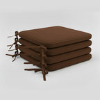 Foam Seat Pad with Ties Pack of 4 Comfortable Chair Cushion for Dining, Kitchen Garden Seating