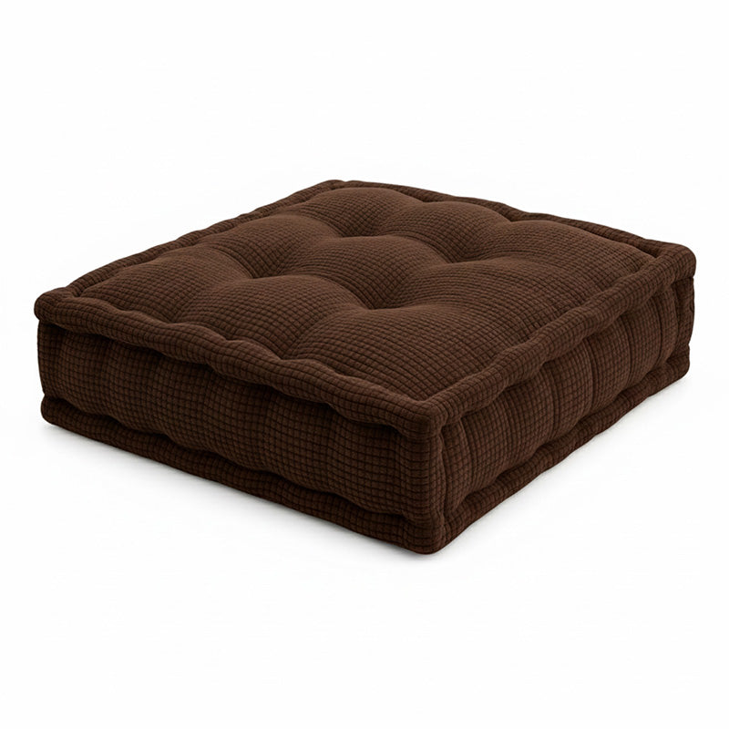 Teddy Fabric Square Booster Cushion Soft Seat Riser Pad for Dining Chair