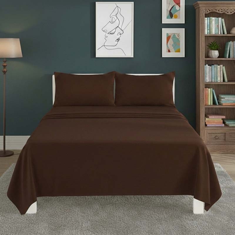 Easy Care Flat Bed Sheet Polycotton Durable Low Maintenance Bedding
