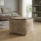 Luxury Velvet Cube Bean Bag Ottoman Soft Plush Velvet Stool Pouffe