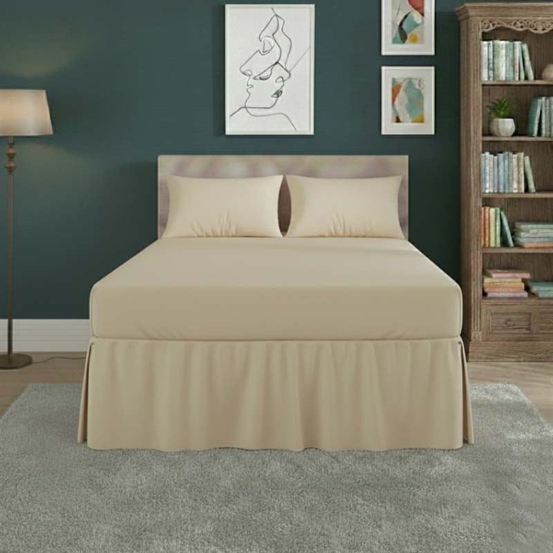 Fitted Valance Bed Sheet Polycotton Mattress Cover And Frill Easy Care