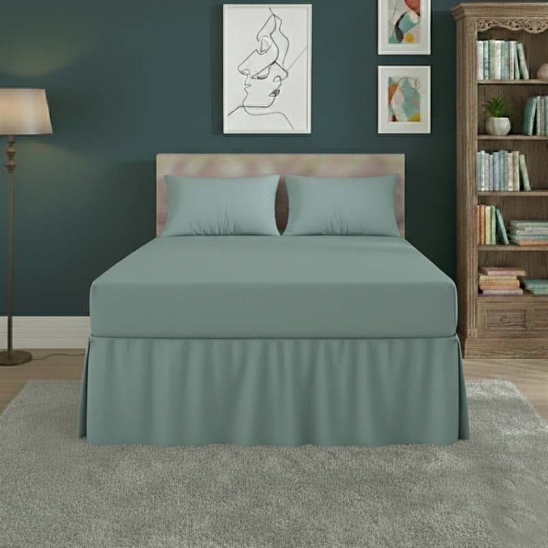 Fitted Valance Bed Sheet Polycotton Mattress Cover And Frill Easy Care