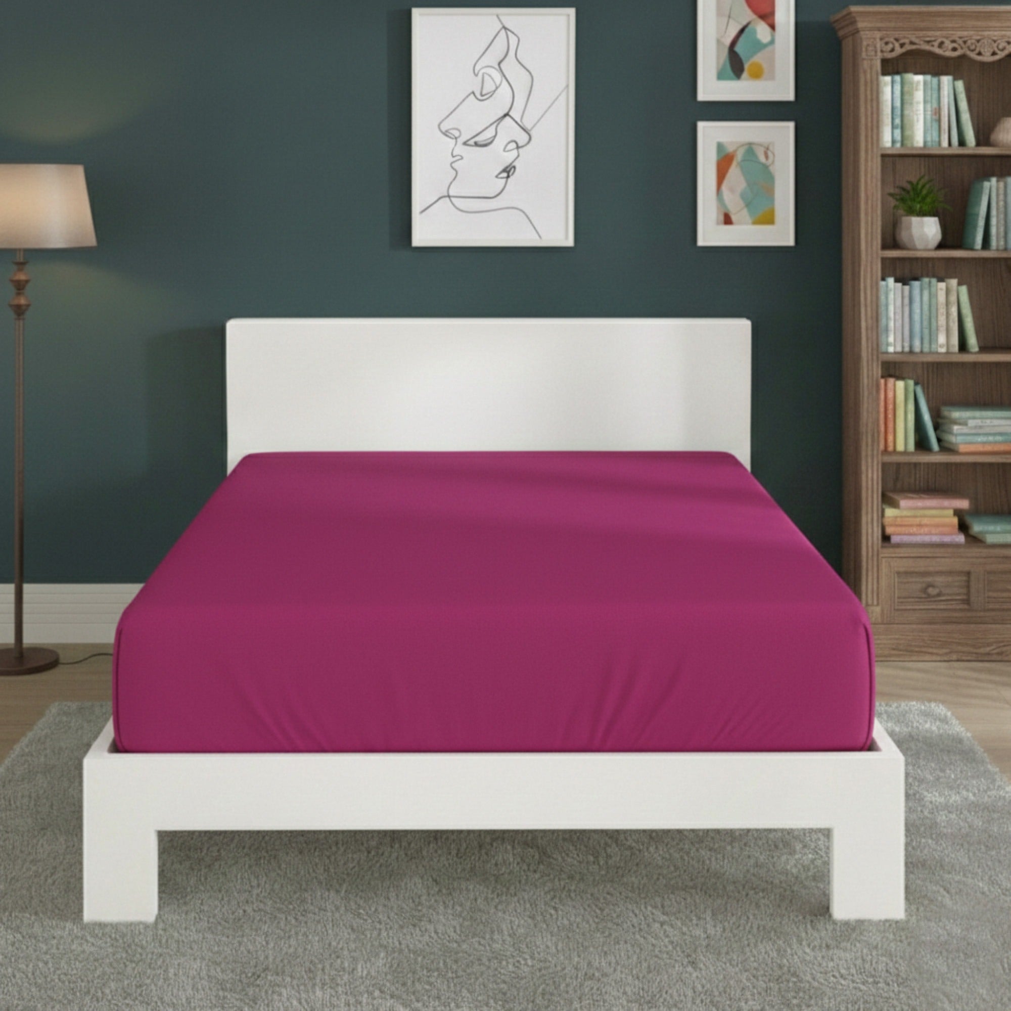 Polycotton Fitted Sheet Extra Deep 40cm Skirt Easy Care