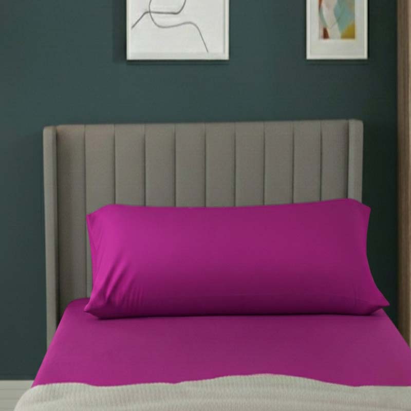 Bolster Support Pillow Pillowcase Plain Dyed Pillow Linen Easy Care