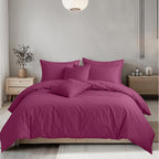 Plain Dyed Easy Care Polycotton Duvet Cover And Pillowcases Set Bed Linen