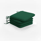 Waterproof Square Foam Seat Pad with Ties Pack of 4 Chair Cushion Seating