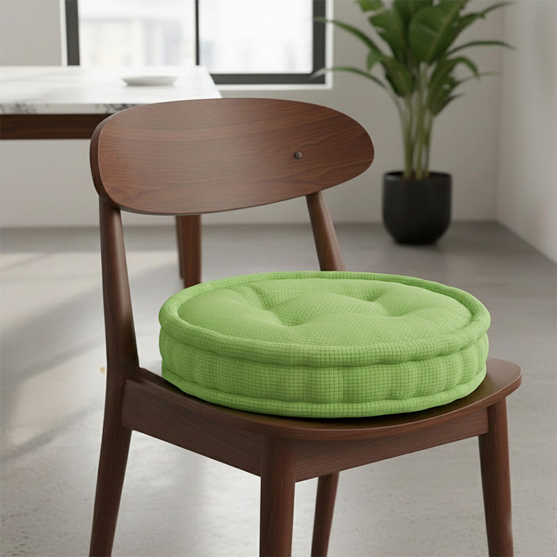 Teddy Fabric Round Booster Cushion Soft Seat Riser Pad for Dining Chair