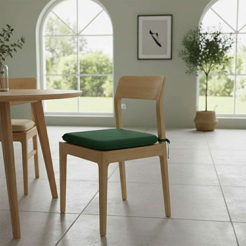 Waterproof Square Foam Seat Pad with Ties Pack of 4 Chair Cushion Seating