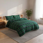 Thermal Flannelette Tartan Duvet Cover Set Warm Brushed Cotton Bedding