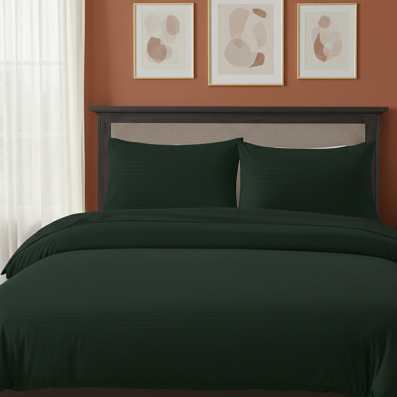 Microfibre Soft Touch Satin Stripe Housewife Pillowcase Pair