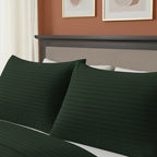 Microfibre Soft Touch Satin Stripe Housewife Pillowcase Pair