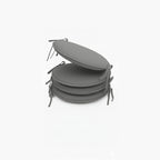 Waterproof Round Foam Seat Pad with Ties Pack of 4 Chair Cushion Seating