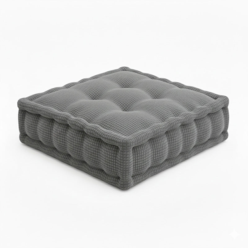 Teddy Fabric Square Booster Cushion Soft Seat Riser Pad for Dining Chair