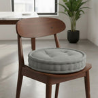 Teddy Fabric Round Booster Cushion Soft Seat Riser Pad for Dining Chair