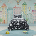 Stars Kids Teddy Duvet Cover Set Ultra Soft Bedding with Pillowcase