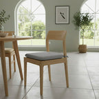 Waterproof Square Foam Seat Pad with Ties Pack of 4 Chair Cushion Seating