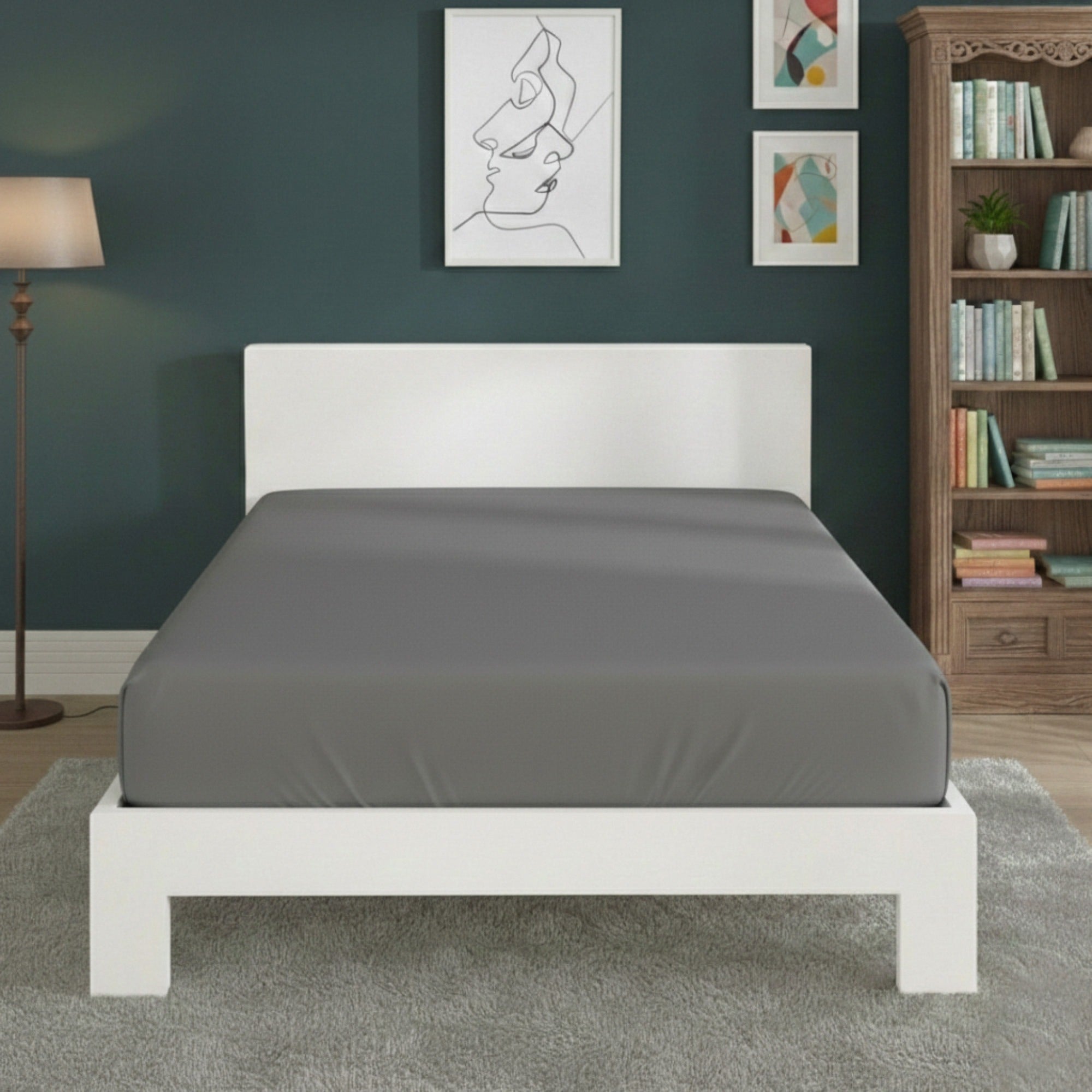 Polycotton Fitted Sheet Extra Deep 40cm Skirt Easy Care