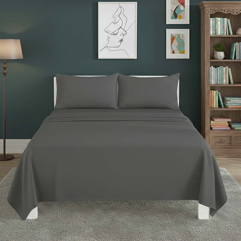Easy Care Flat Bed Sheet Polycotton Durable Low Maintenance Bedding