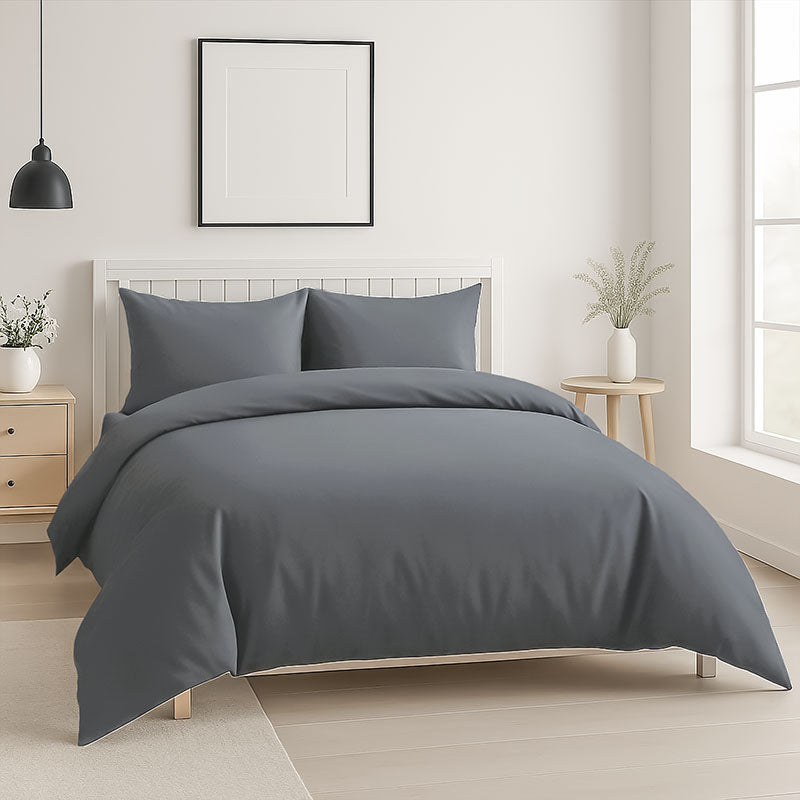 Luxury 200TC Duvet Cover And Pillowcases Set Bed Linen