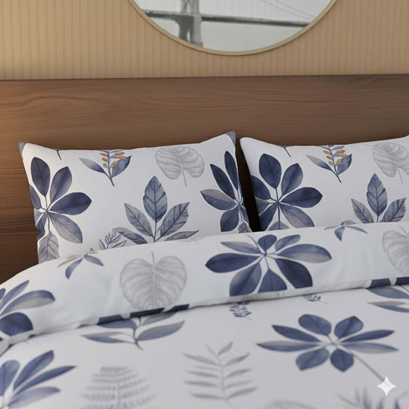 Leaf Complete Bedding Set Duvet Cover Set Pillowcase Fitted Sheet