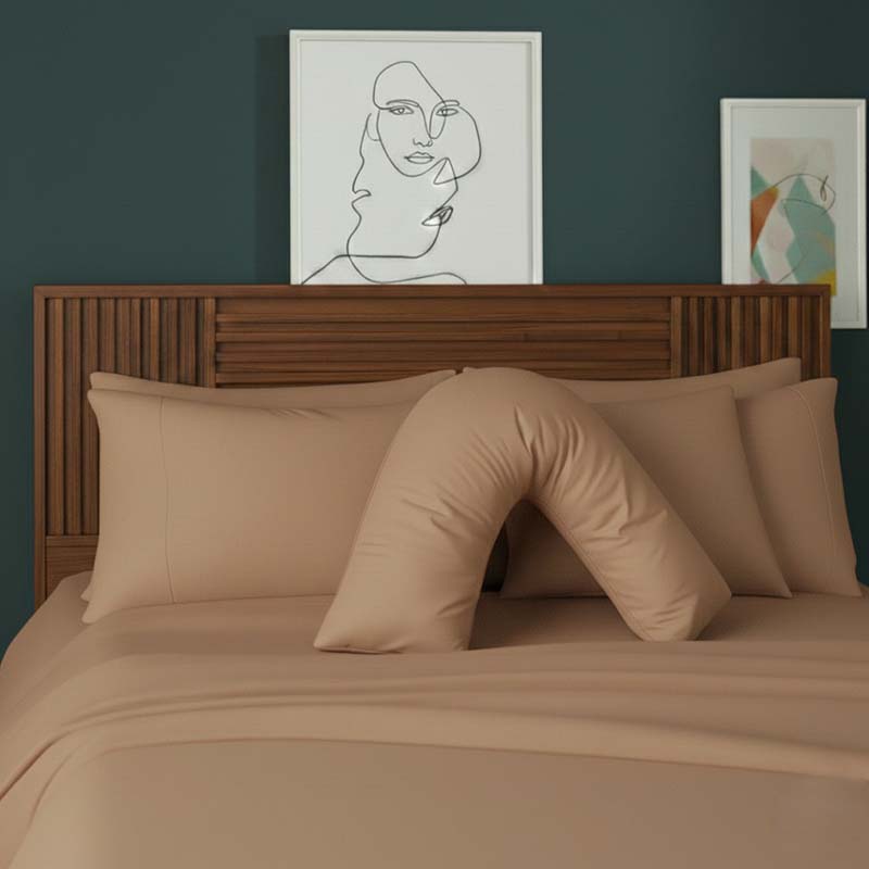 V Shape Pillowcase for Support Maternity Pillows Polycotton Easy Care