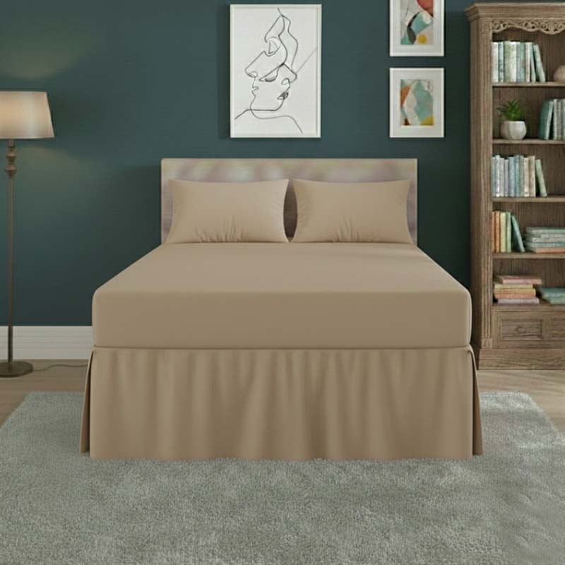 Fitted Valance Bed Sheet Polycotton Mattress Cover And Frill Easy Care