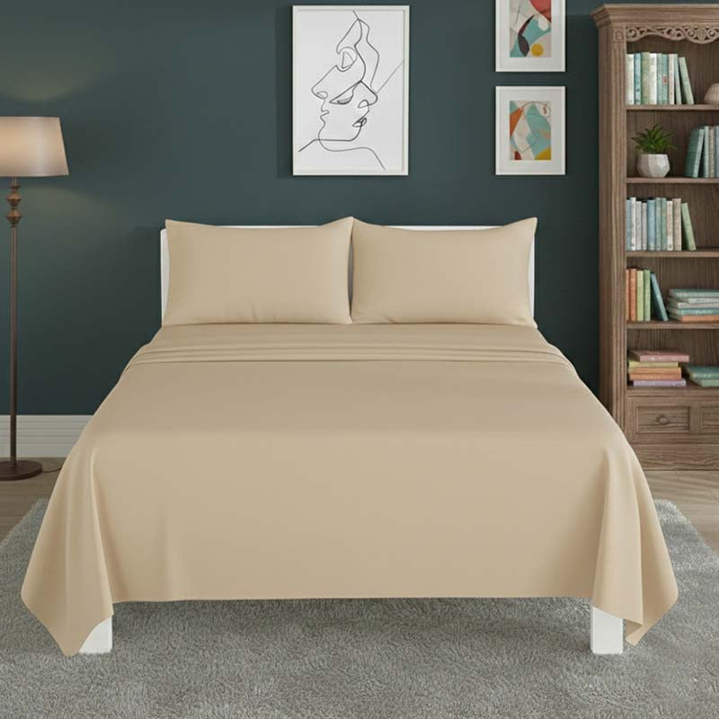Easy Care Flat Bed Sheet Polycotton Durable Low Maintenance Bedding