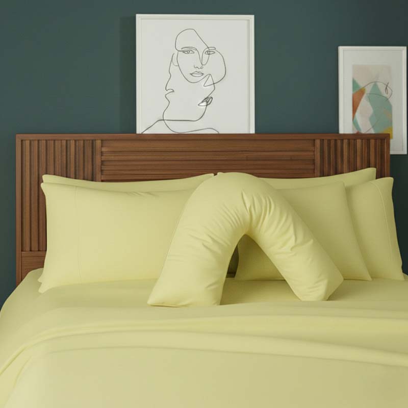 V Shape Pillowcase for Support Maternity Pillows Polycotton Easy Care