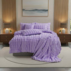 Rabbit Faux Fur Teddy Duvet Cover Set Ultra Soft Plush Bedding