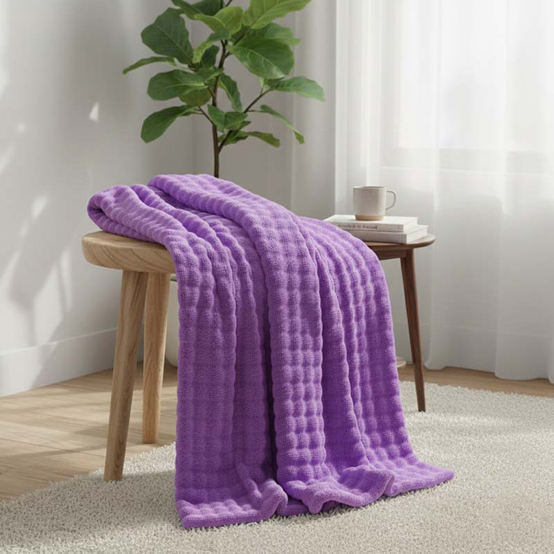 Rabbit Faux Fur Throw Blanket Ultra Soft Luxury Throw for Sofa And Bed