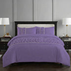 Ruffle Design Duvet Cover Soft Elegant Bedding Set with Pillowcases