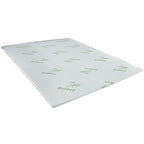 Memory Foam Mattress Topper 1 Inch Orthopedic Support Mattress Topper Removable Bamboo Zip Cover