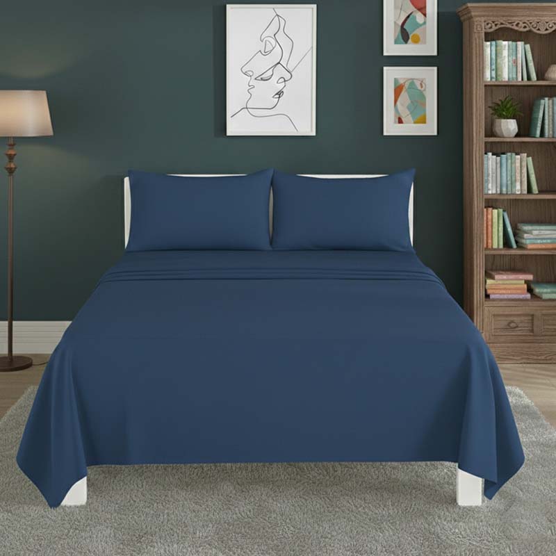 Easy Care Flat Bed Sheet Polycotton Durable Low Maintenance Bedding