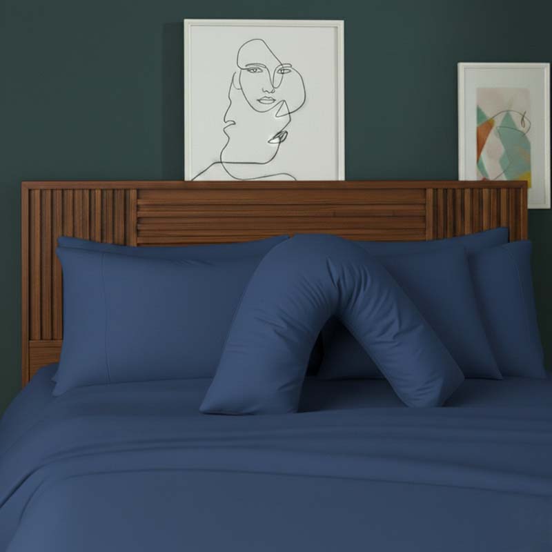 V Shape Pillowcase for Support Maternity Pillows Polycotton Easy Care