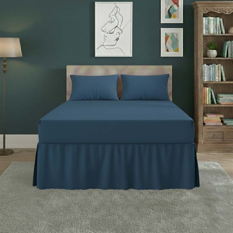 Fitted Valance Bed Sheet Polycotton Mattress Cover And Frill Easy Care