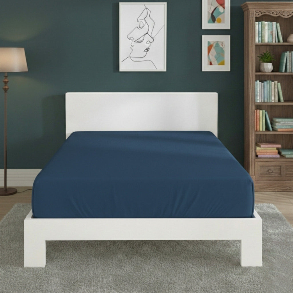 Polycotton Fitted Sheet Extra Deep 40cm Skirt Easy Care